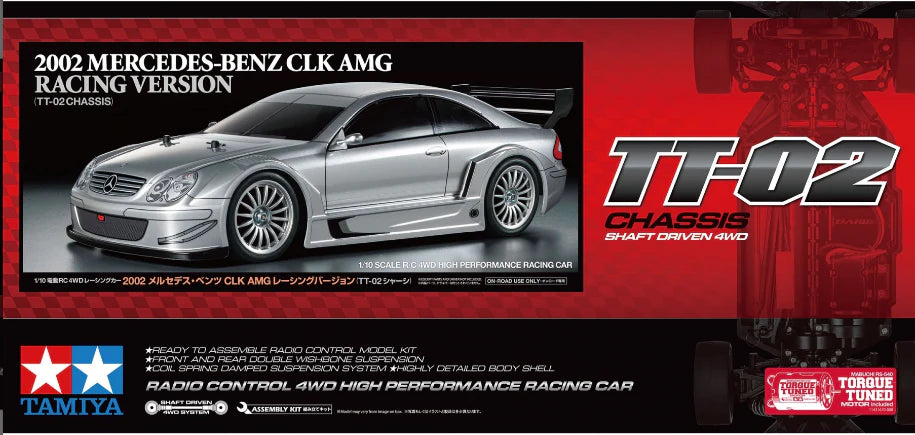 Tamiya 1/10 RC 58722 2002 Mercedes-Benz CLK AMG TT02