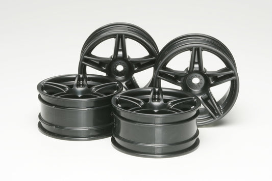 Tamiya Spare Parts 51263 Black Twin 5-Spoke Wheel 4pcs 26mm Offset +4