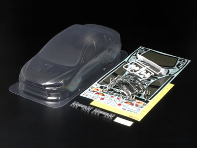Tamiya 1/10 51376 Mitsubishi Lancer Evolution X Clear Body Parts Set