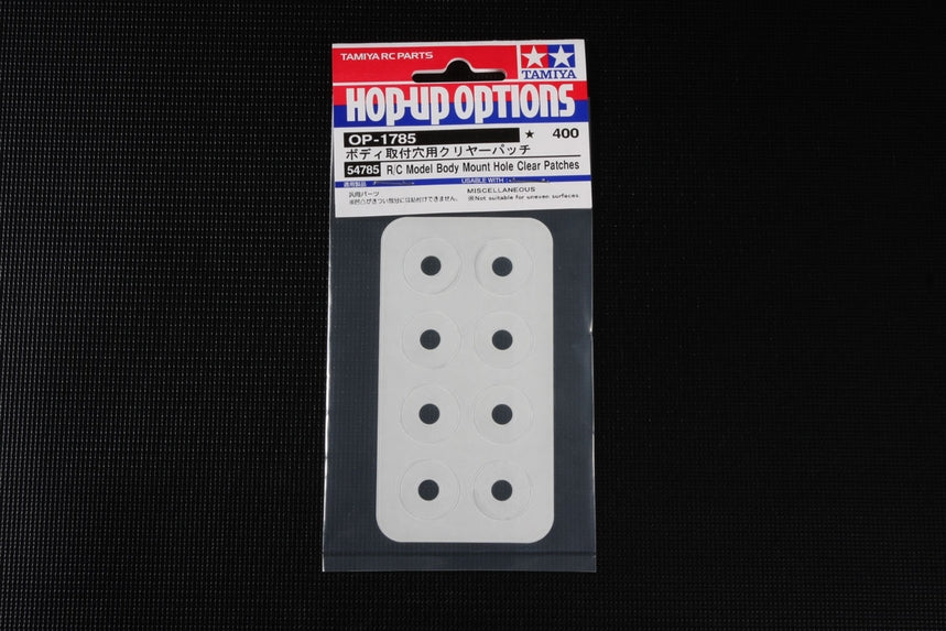 Tamiya Hop-Up Options 54785 R/C Model Body Mount Hole Clear Patches