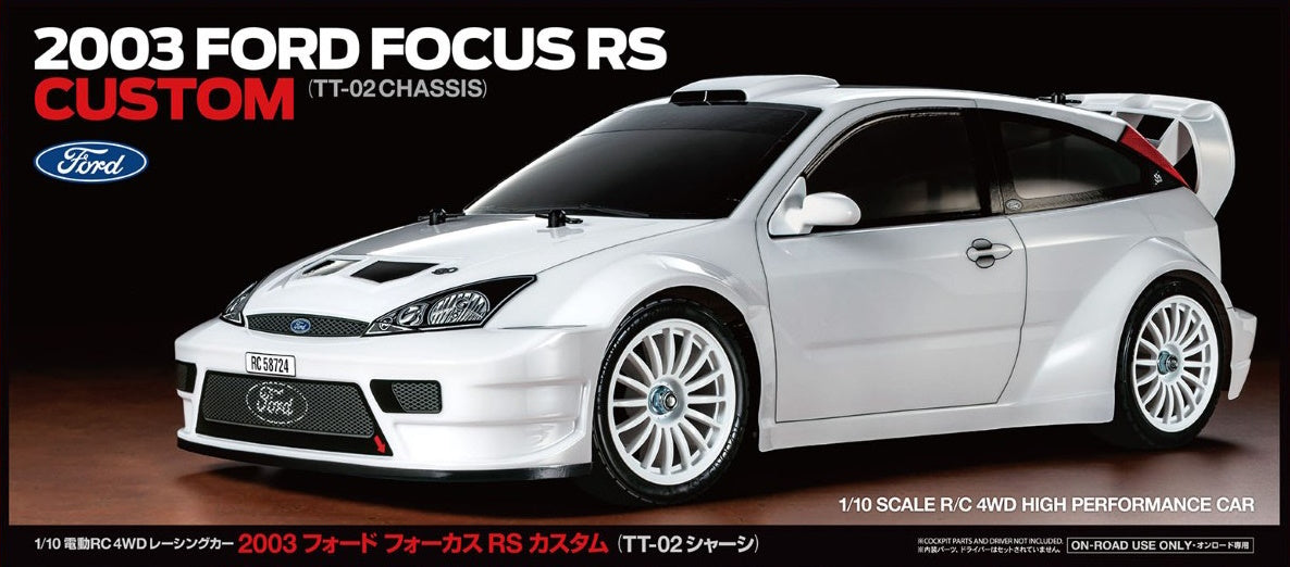 Tamiya 1/10 RC 58724 2003 Ford Focus RS Custom TT-02