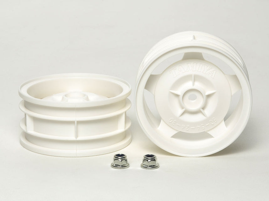 Tamiya Hop-Up Options 53089 4WD Buggy White Front Star-Dish Wheels 60/24