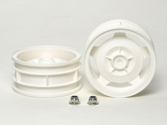 Tamiya Hop-Up Options 53089 4WD Buggy White Front Star-Dish Wheels 60/24
