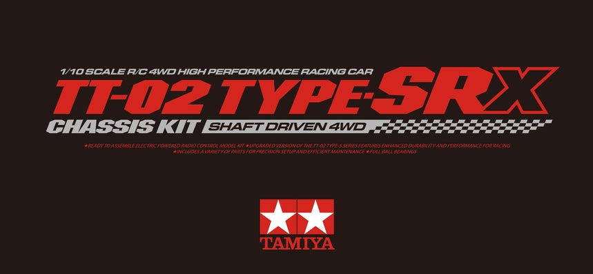 Tamiya 1/10 RC 58720 TT-02 Type-SRX 4WD Touring Chassis Kit
