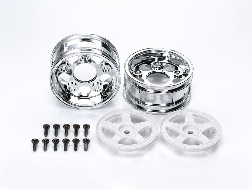 Tamiya Spare Parts 50672 2-Piece White Wide Mesh Wheels