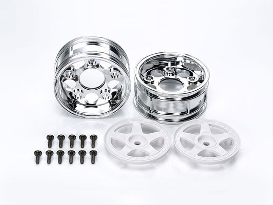 Tamiya Spare Parts 50672 2-Piece White Wide Mesh Wheels