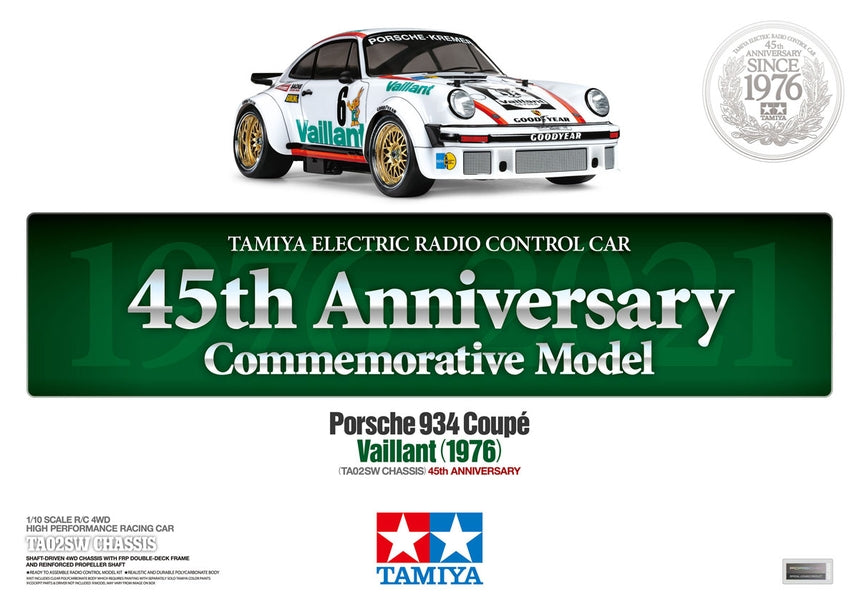 Tamiya 1/10 RC 47477 Porsche 934 Coupe Vaillant 1976 45th