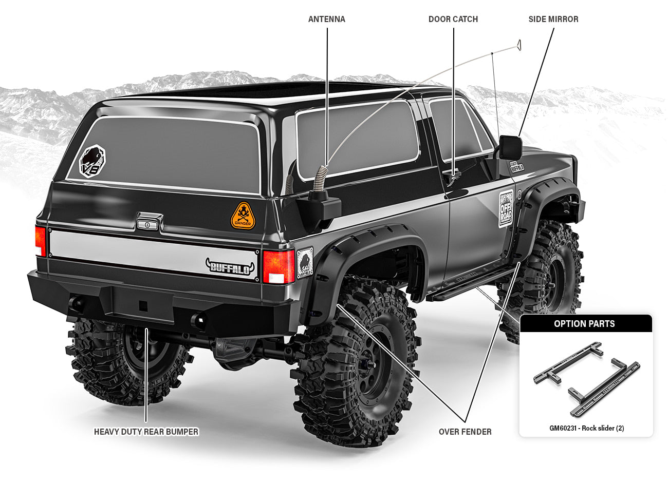 Gmade 1/10 RC GS02F Buffalo TS Crawler RTR twoboxhobbies